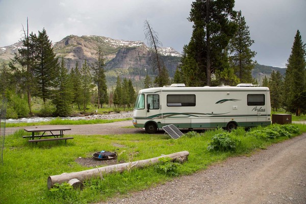 RV at campsite