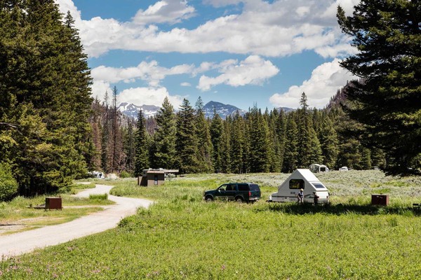 Campsites in the Slough Creek Campground
